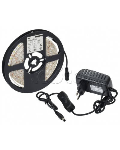 Комплект DIY (2835W60-4,8-IP65-12В 5м + др. + выкл.) IEK (LSR1-2-060-65-1-05-S1) в Санкт-Петербурге Источники света(Лампы) Pintop.ru