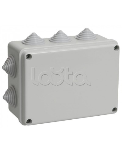 Коробка распаячная KM41241 для о/п 150x110x70мм IP44 10 кабель вводов IEK (UKO10-150-110-070-K41-44) в Санкт-Петербурге Распределительные коробки Pintop.ru