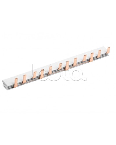 Шина соединительная типа PIN (12 штырей) 3Р 63А (22см) IEK (YNS21-3-063-22-12) в Санкт-Петербурге Клеммные колодки Pintop.ru