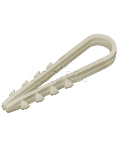 Дюбель-хомут 5-8 мм нейлон белый (100шт) IEK UHH35-5-8-100 в Санкт-Петербурге Стяжки-хомуты Pintop.ru