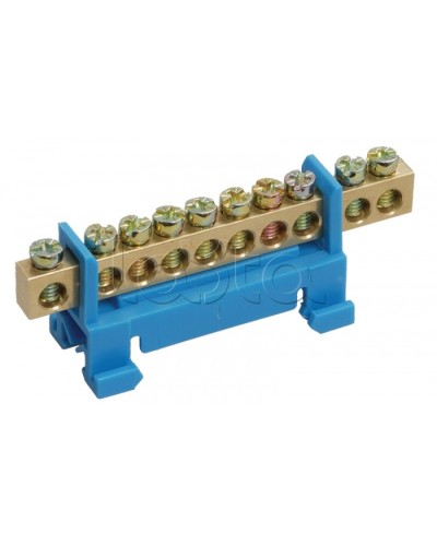 Шина нулевая с DIN-изолятором ШНИ-6x9-10-С-С IEK YNN10-69-10P-K07 в Санкт-Петербурге Клеммные колодки Pintop.ru