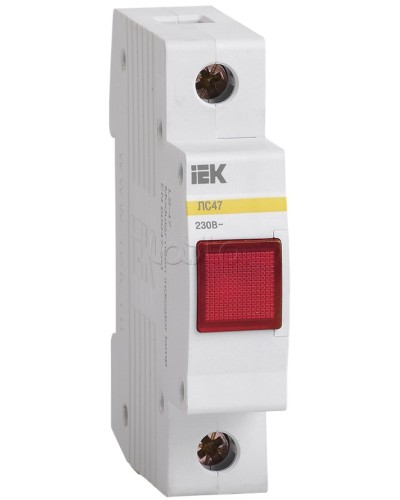 Лампа сигнальная красная DIN 1P неон ЛС-47 IEK MLS10-230-K04 в Санкт-Петербурге Оповещатели Pintop.ru