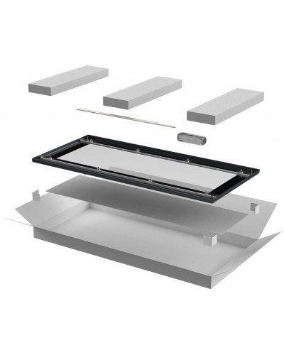 ITK LINEA E Дверь стеклянная 600мм шкафа 47U чер. (LE05-47U6X-DR) в Санкт-Петербурге Аксессуары для стоек и шкафов Pintop.ru