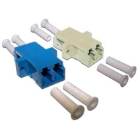 Адаптер оптический LANMASTER LC, SM/APC, корпус SC без фланцев, дуплексный LANMASTER LAN-2LCS/NF-AM-APC