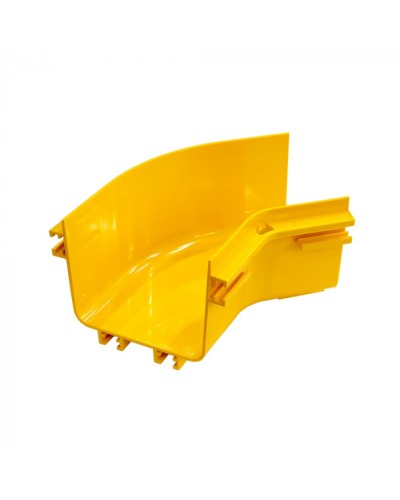 Горизонтальный поворот 45° оптического лотка 120 мм, желтый LANMASTER (LAN-OT120-HC45) в Санкт-Петербурге Аксессуары для лотков Pintop.ru