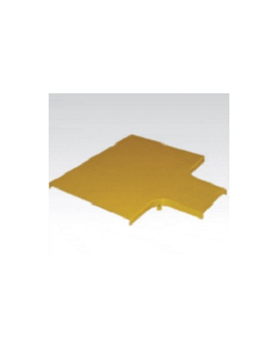 Крышка горизонтального отвода с лотка 240 мм на лоток 120 мм, желтая LANMASTER LAN-OT240-HT120C в Санкт-Петербурге Аксессуары для кабель-канала Pintop.ru