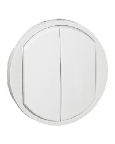 Лицевая панель для выключателя двойного белый Celiane Legrand 068002 в Санкт-Петербурге Аксессуары для кабель-канала Pintop.ru