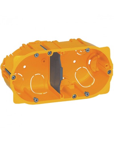 Коробка для сухих перегородок 2-местная, глубина 40 мм Batibox Legrand 080042 в Санкт-Петербурге Распределительные коробки Pintop.ru