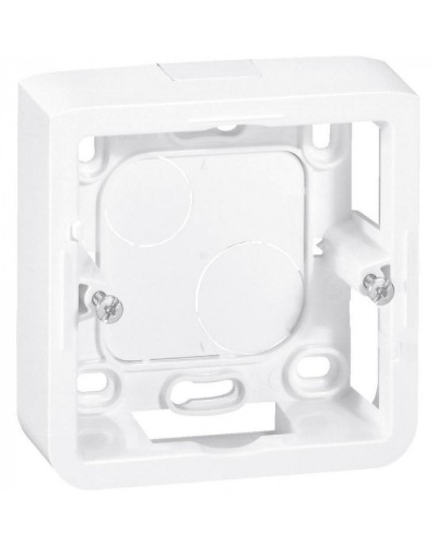 Коробка накладная, глубина 30 мм, белая Mosaic Legrand 080280 в Санкт-Петербурге Аксессуары для кабель-канала Pintop.ru