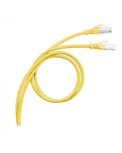 Патч-корд S/FTP, cat. 6а, PVC, 1м, желтый Legrand (051780) в Санкт-Петербурге Патчкорды (медные) Pintop.ru