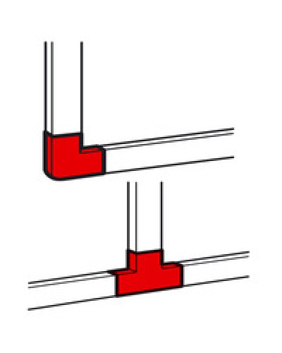 Угол плоский/отвод Т-образный для кабель-канала METRA Legrand (638199) в Санкт-Петербурге Аксессуары для кабель-канала Pintop.ru