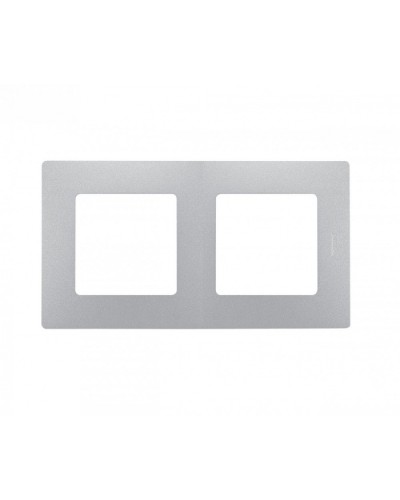 Рамка 2 поста Etika алюминий Legrand 672552 в Санкт-Петербурге Аксессуары для кабель-канала Pintop.ru