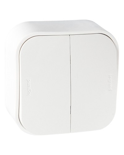 Выключатель двухклавишный Quteo Legrand (782202) в Санкт-Петербурге Аксессуары для кабель-канала Pintop.ru