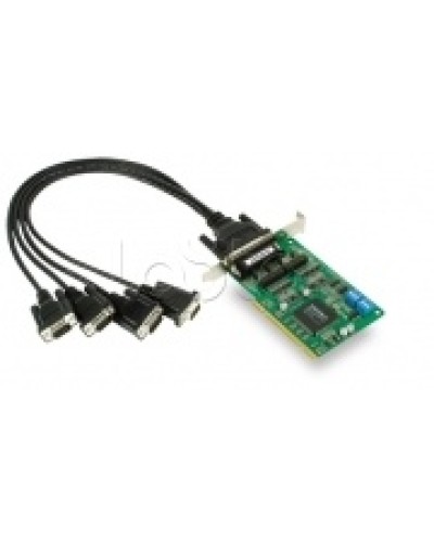 Плата 4-х портовая промышленная RS-232/422/485 для шины Universal PCI + кабель Moxa CP-134U-DB9M в Санкт-Петербурге Сетевые карты Pintop.ru
