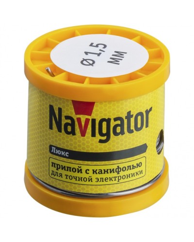 Припой Navigator 93 086 NEM-Pos02-61K-1.5-K200 (ПОС-61, катушка, 1.5 мм, 200 гр) в Санкт-Петербурге Аксессуары для кабель-канала Pintop.ru