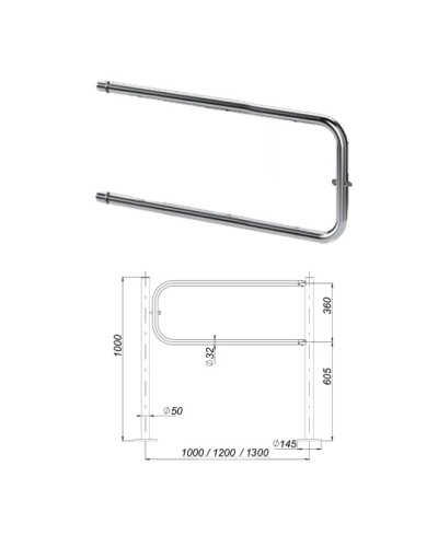 Створка ограждения поворотная 1300 мм Oxgard ВЗР 1996.09.03-02 в Санкт-Петербурге Ограждения Pintop.ru