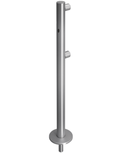 Стойка ограждения съемная односторонняя с отверстием под фиксатор справа Oxgard ВЗР 1996Р.21-03 в Санкт-Петербурге Ограждения Pintop.ru