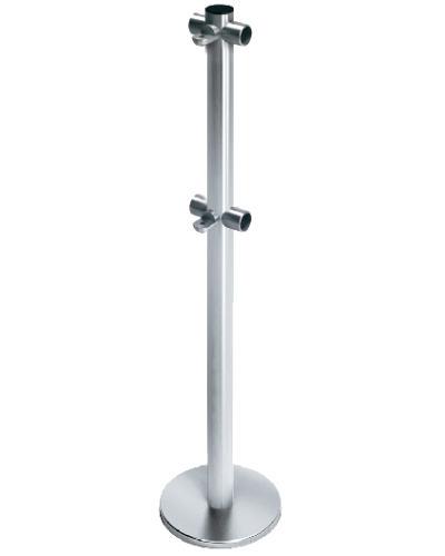 Стойка ограждения с 2-мя полупетлями Т-образная передвижная Oxgard ВЗР2442.09.21 в Санкт-Петербурге Ограждения Pintop.ru