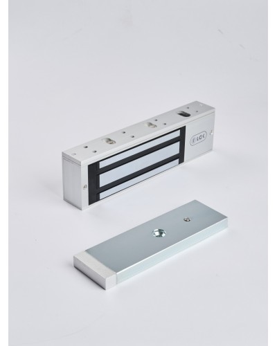 R-Lock RL-EM500-LSS - Электромагнитный замкок, 500кг, DC12/24B, цвет серебристый сатинированный алюминий RAL 7047, два датчика втроены в корпус замка: датчик Холла и магнито-контактный датчик в Санкт-Петербурге Электромагнитные замки Pintop.ru