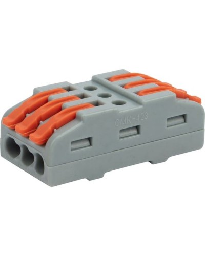 Клемма соединительная многоразовая проходная 3 полюса, серая (25 шт./уп.) REXANT (07-6263-3) в Санкт-Петербурге Монтажные материалы Pintop.ru