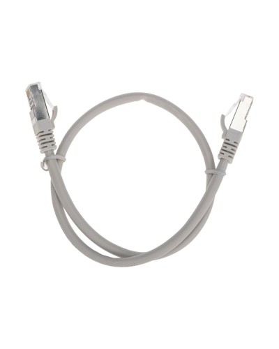 Патч-корд S/FTP, CAT 6A (10G), RJ45-RJ45, 28AWG, LSZH, серый, 0,5м REXANT 02-0390-05 в Санкт-Петербурге Патчкорды (медные) Pintop.ru