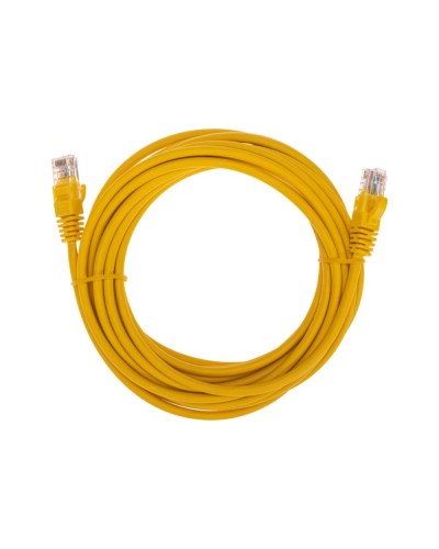 Патч-корд U/UTP, CAT 5e, RJ45-RJ45, 26AWG, LSZH, желтый, 5м REXANT 02-0105-5 в Санкт-Петербурге Патчкорды (медные) Pintop.ru