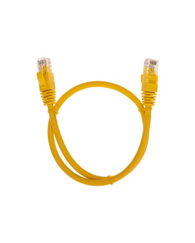 Патч-корд U/UTP, CAT 6, RJ45-RJ45, 26AWG, LSZH, желтый, 0,5м REXANT 02-0295-05 в Санкт-Петербурге Патчкорды (медные) Pintop.ru