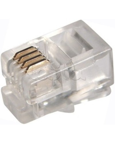 Джек телефонный 4P4C (100шт/уп) REXANT 05-1001 в Санкт-Петербурге Коннекторы Pintop.ru