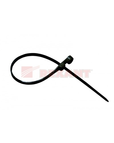 Хомут-стяжка нейлоновый под винт 3.6х150 мм чёрный (100шт/уп) REXANT 07-0155 в Санкт-Петербурге Стяжки-хомуты Pintop.ru