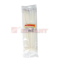 Хомут-стяжка нейлоновый 5х300 мм белый (100шт/уп) REXANT 07-1302