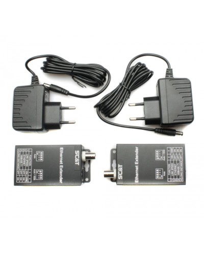 Комплект удлинителей Ethernet по коаксиальному кабелю до 1000м SC&T IP09CK в Санкт-Петербурге Видеоусилители, Модуляторы, Делители Pintop.ru