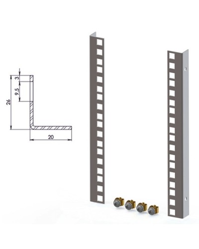 Направляющие для шкафов 12U TLK TLK-VNI-12U-2 в Санкт-Петербурге Полки для шкафов и стоек Pintop.ru