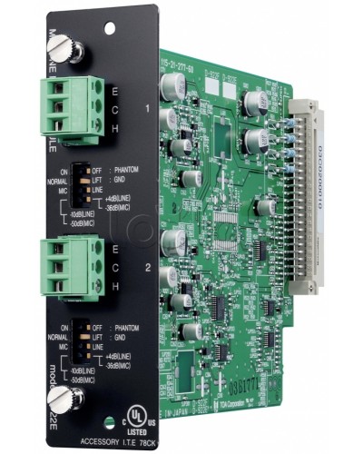 Модуль микрофонных / линейных входов (моно, 20 бит) TOA D-922E в Санкт-Петербурге Системы оповещения и трансляции TOA Pintop.ru