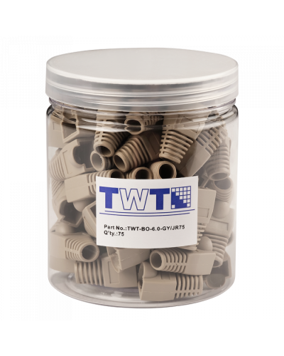 Защитные колпачки для кабеля 6,0мм cat.5, на соединение коннектора с кабелем, серый, 75 шт. TWT-BO-6.0-GY/JR75 в Санкт-Петербурге Коннекторы и разъемы Pintop.ru