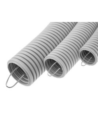 Труба гофрированная ПВХ легкая, с зондом диам. 20 мм (100м), огнестойкость Е15-Е90 Экопласт 10120-Е90 в Санкт-Петербурге Труба гофрированная Pintop.ru