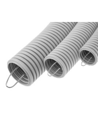 Труба HFFR гофрир. тяжелая, с зондом, без галогена, ППЛ 16мм Экопласт (21116HFR-W) в Санкт-Петербурге Труба гофрированная Pintop.ru