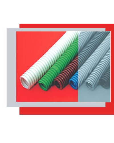 Труба гофрированная ПНД тяжелая диам 20 мм, с зондом, без галогена Экопласт 21120HF в Санкт-Петербурге Труба гофрированная Pintop.ru