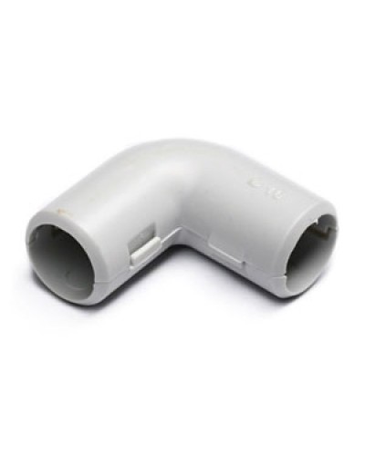Угол 90° (из двух частей) для труб D16 мм, без галогена Экопласт 41216HF в Санкт-Петербурге Повороты, муфты, тройники Pintop.ru