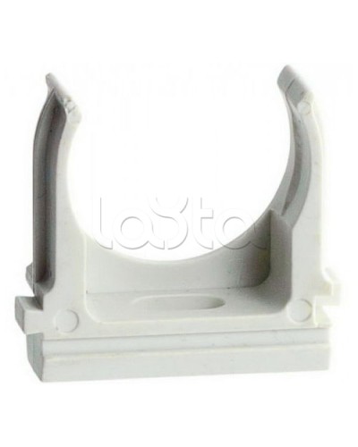 Держатель (клипса) для гофрированной или жесткой гладкой трубы D20 мм, без галогена Экопласт 41720HF в Санкт-Петербурге Держатели, клипсы, скобы Pintop.ru