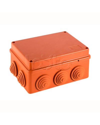 JBS150 Коробка огн. E110, о/п 150х110х70мм, без галогена, 10 вых., IP55, 5P, (0,15-2,5 мм2), цвет оранж. Экопласт (43099HF) в Санкт-Петербурге Коробки (ОКЛ) Экопласт Pintop.ru