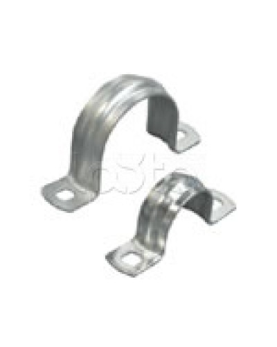 Скоба оцинкованная с двумя отверстиями для трубы D40мм, м.о.8,5-6,0мм (1уп=50шт) Экопласт (43640P-50) в Санкт-Петербурге Держатели, клипсы, скобы Pintop.ru