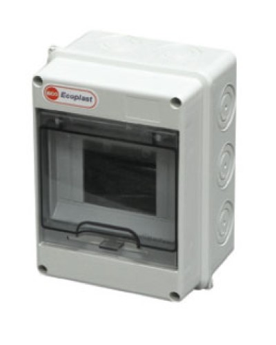 Шкаф настенный, 8-9 модулей, IP65 Экопласт 46408 в Санкт-Петербурге Боксы для автоматов Pintop.ru