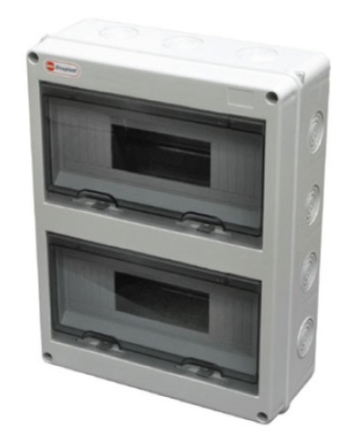 Шкаф настенный, 24 модулей, IP65 Экопласт 46424 в Санкт-Петербурге Боксы для автоматов Pintop.ru