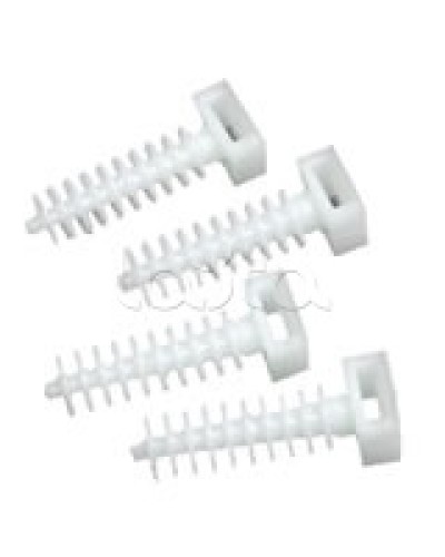 Держатель хомутов для установки в отверстиях D8 мм 37х13 мм Экопласт 47214 в Санкт-Петербурге Крепеж: Дюбели, шурупы, саморезы Pintop.ru