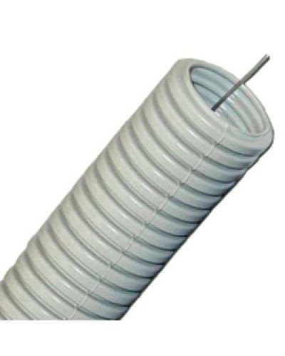 Труба гофрированная ПП легкая диам 25 мм, с зондом, без галогена Экопласт 60125HF в Санкт-Петербурге Труба гофрированная Pintop.ru