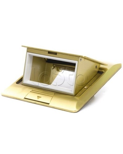 Люк в пол на 1.5 модуля (45х45мм), латунь Экопласт 70016 в Санкт-Петербурге Системы лючков и колонн Pintop.ru