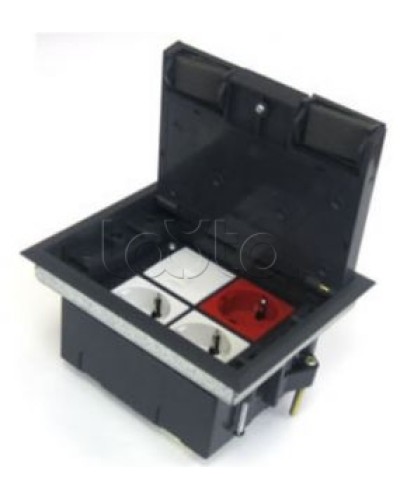 Люк в пол на 4 модуля (45х45 мм), с суппортом и коробкой, стальной Экопласт 70040 в Санкт-Петербурге Системы лючков и колонн Pintop.ru