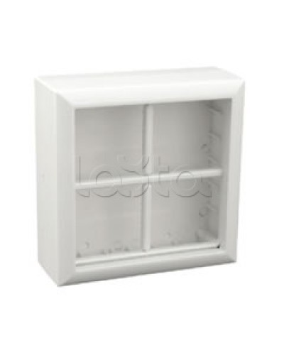 Коробка для открытой проводки на 4 поста 45х45 мм Экопласт 72948 в Санкт-Петербурге Распределительные коробки Pintop.ru