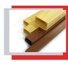 Миниканал 16x16 серия MEX с текстурой дерева (орех) Экопласт 77002N-2