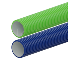 Вентиляционная труба гибкая двустенная для воздуховода (ПНД), антистатическая и антибактериальная D90мм, цвет красный (1шт=50м) Экопласт (803090RD)